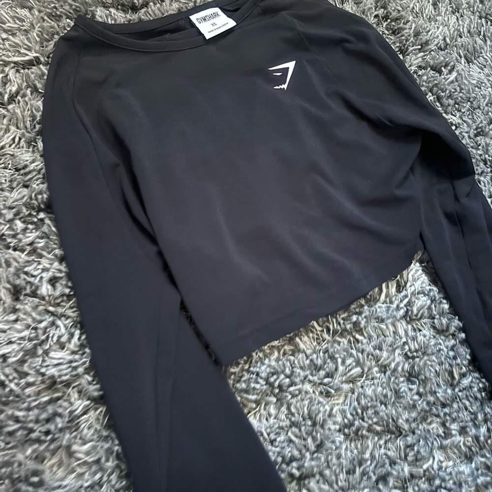 Gymshark Black Long Sleeve Crop Top
